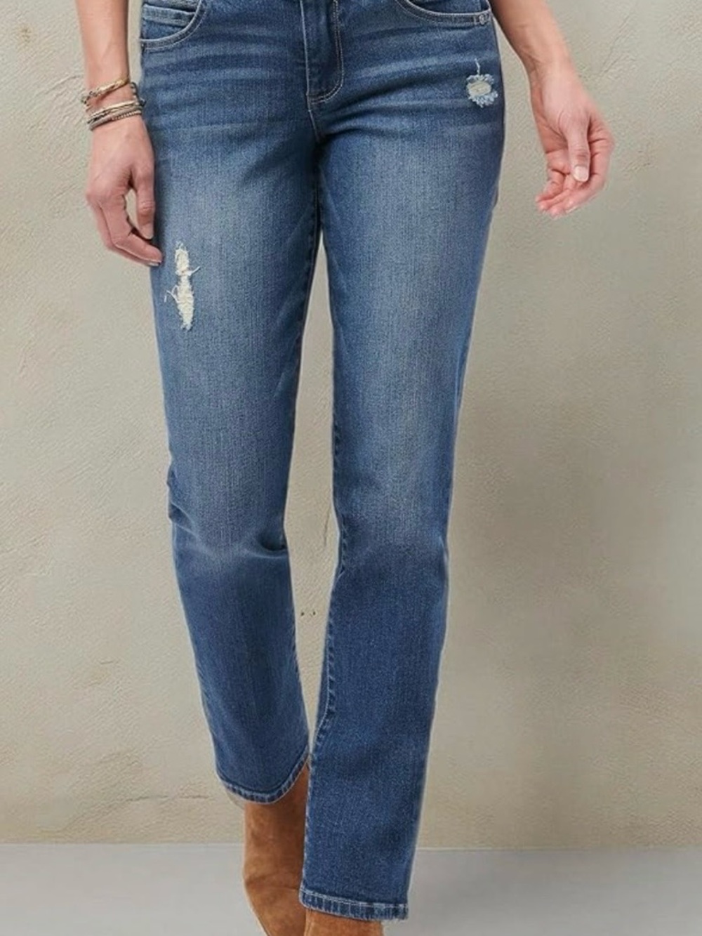 Democracy Woman's Ab Solution High Rise Straight Leg Jeans Size 12 Booty Lift